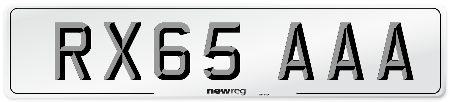 RX65 AAA Number Plate from New Reg